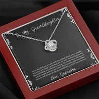 Load image into Gallery viewer, To My Granddaughter Gifts, I Think About You, Love Knot Necklace For Women, Birthday Present Idea From Grandma
