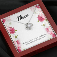 Load image into Gallery viewer, To My Niece Gifts, If Nieces Were Jewels, Love Knot Necklace For Women, Niece Birthday Present From Aunt Uncle
