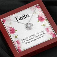 Load image into Gallery viewer, To My Aunt Gifts, Funtie, Love Knot Necklace For Women, Aunt Birthday Present From Niece Nephew
