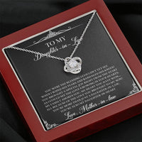 Load image into Gallery viewer, To My Daughter-in-law Gifts, The Blessing I Couldn&#39;t See, Love Knot Necklace For Women, Birthday Present Idea From Mother-in-law
