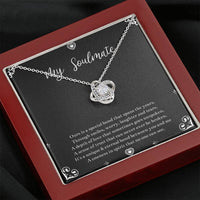 Load image into Gallery viewer, To My Soulmate, Our Special Bond Spans The Years, Love Knot Necklace For Girlfriend, Anniversary Birthday Valentines Day Gifts From Boyfriend
