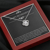 Load image into Gallery viewer, Retirement Gifts, Job Well Done, Happy Retirement Love Knot Necklace For Women, Retirement Party Favor From Friends Coworkers
