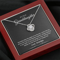 Load image into Gallery viewer, To My Granddaughter Gifts From Grandpa, Someday When The Pages Of My Life End, Love Knot Necklace For Women, Birthday Present Idea From Grandfather
