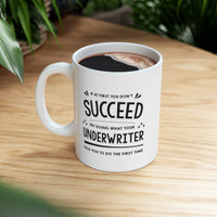 Load image into Gallery viewer, Underwriter Coffee Mug - If At First You Don&#39;t Succeed - Funny Sarcasm Christmas Gifts for Men Women Retired Coworkers
