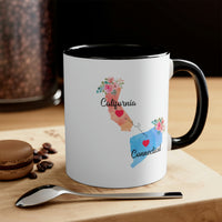 Load image into Gallery viewer, California Connecticut Gifts | Long Distance State Coffee Mug | State to State | Away From Hometown Family | Moving Away Mug
