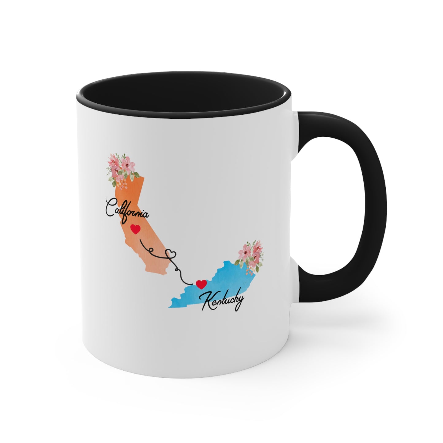 California Kentucky Gifts | Long Distance State Coffee Mug | State to State | Away From Hometown Family | Moving Away Mug