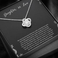 Load image into Gallery viewer, To My Daughter-in-law Gifts, You Are A Blessing, Love Knot Necklace For Women, Birthday Present Idea From Mother-in-law

