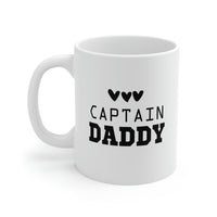 Load image into Gallery viewer, Navy Veteran Gifts - Captain Daddy – Navy Veteran White Coffee Mug, Tea
