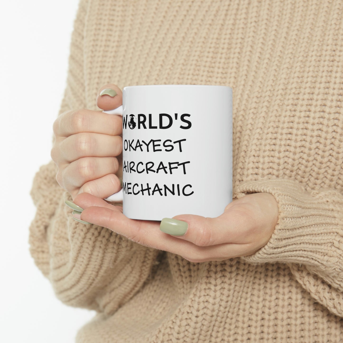 World’s Okayest Aircraft Mechanic - Coffee Mug For Aircraft Mechanic