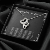 Load image into Gallery viewer, To My Daughter-in-law Gifts, You Are A Blessing, Double Heart Necklace For Women, Birthday Present Idea From Mother-in-law
