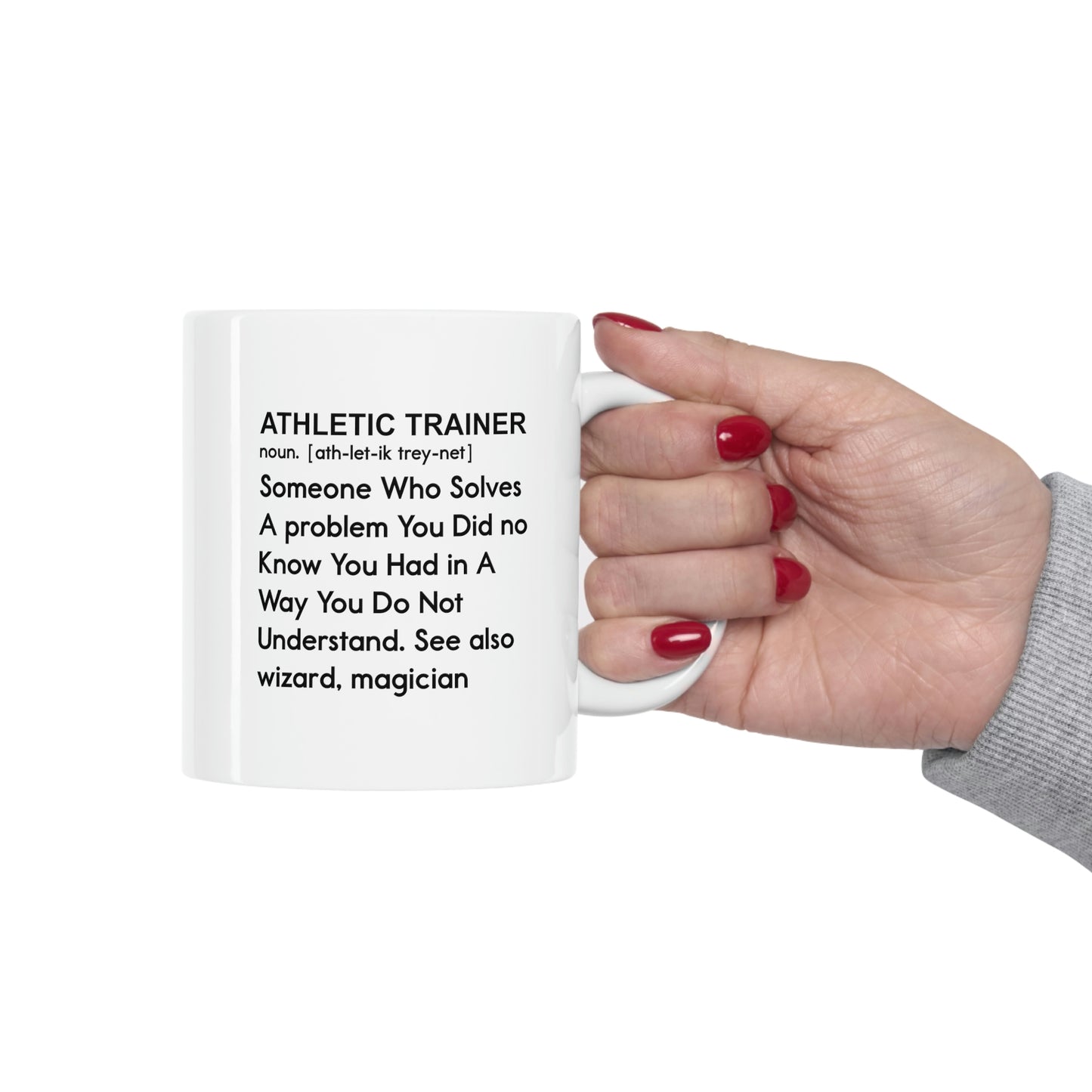 Funny Athletic Trainer Coffee Mug - ATHLETIC TRAINER Meaning - Sport Training Gifts For Men Women
