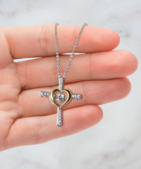 Load image into Gallery viewer, To My Daughter Gifts, You Are An Amazing, Cross Dancing Necklace For Women, Valentines Day Jewelry Gifts From Dad
