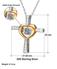 Load image into Gallery viewer, To My Bonus Mom Gifts, Thank You For Loving Me, Cross Dancing Necklace For Women, Birthday Mothers Day Present From Bonus Daughter
