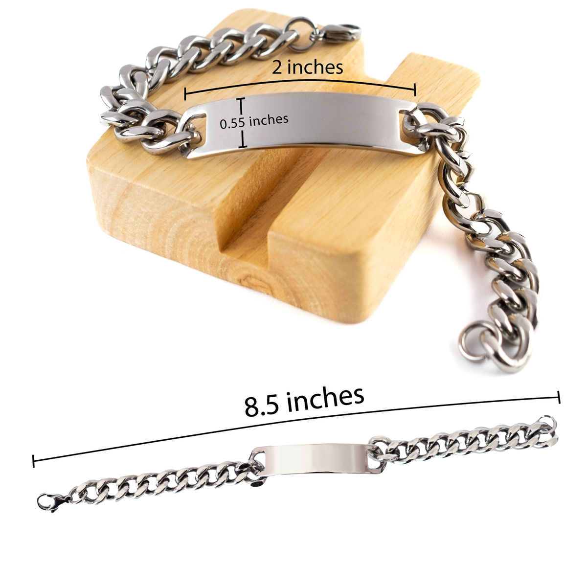 Funny Warden Gifts, Miracles are just part of the job description, Inspirational Birthday Cuban Chain Stainless Steel Bracelet For Warden, Men, Women, Coworkers, Friends, Boss