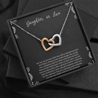 Load image into Gallery viewer, To My Daughter-in-law Gifts, You Are A Blessing, Interlocking Heart Necklace For Women, Birthday Present Idea From Mother-in-law
