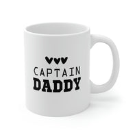 Load image into Gallery viewer, Navy Veteran Gifts - Captain Daddy – Navy Veteran White Coffee Mug, Tea
