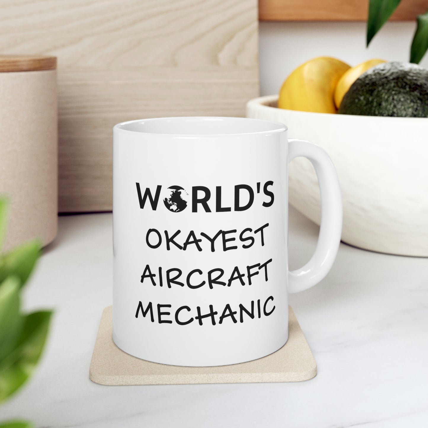 World’s Okayest Aircraft Mechanic - Coffee Mug For Aircraft Mechanic