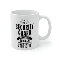 Load image into Gallery viewer, Funny Security guard Coffee Mug - My Level Of Sarcasm Cup - Unique Birthday Gifts for Mom and Dad
