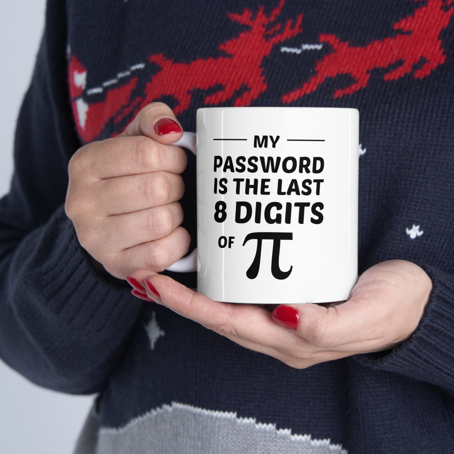 Funny Math Password Coffee Mug, The last 8 digits of Pi Cup, Fun Mathematical Formulas Sarcasm Gifts for Math Teacher Programmer Nerd Men Women