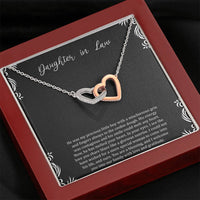 Load image into Gallery viewer, To My Daughter-in-law Gifts, You Are A Blessing, Interlocking Heart Necklace For Women, Birthday Present Idea From Mother-in-law

