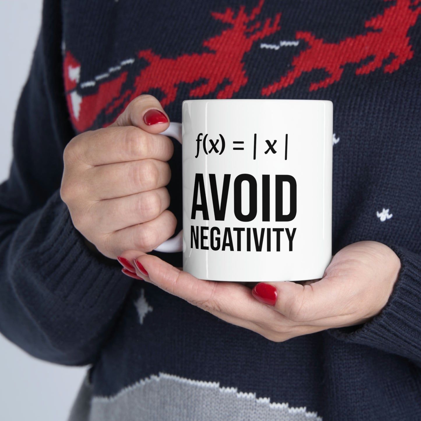 Math Nerd Formula Gifts - Funny Coffee Mug - Avoid Negativity - For Men Women