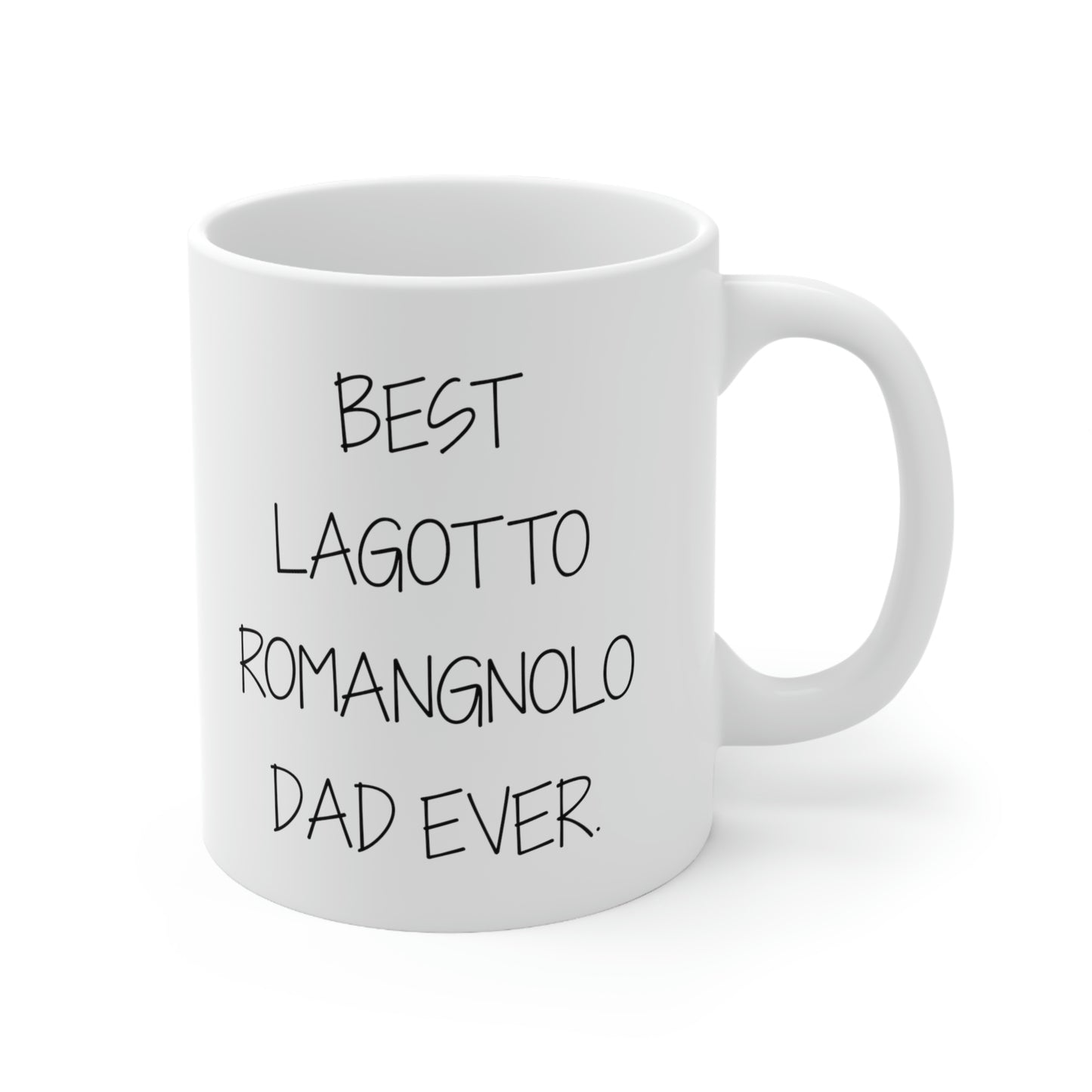 Funny Lagotto Romagnolo Dad 11oz Coffee Mug - Best Lagotto Romagnolo Dad Ever. - Best Inspirational Gifts For Dog Lover