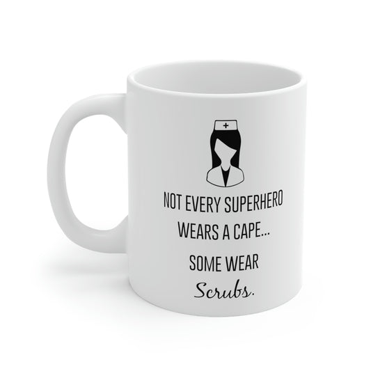 Nurse Practitioner Gifts For Women, Not Every Superhero Wears A Cape, Some Wear Scrubs, Funny Nurse Coffee Mug, Graduation Gifts for Registered Nurse, Future Nurse Cups