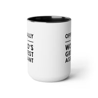 Load image into Gallery viewer, Assistant Two Tone Coffee Mug - Officcially The World&#39;s Greatest Assistant - Administrative Assistant Gifts For Women Men
