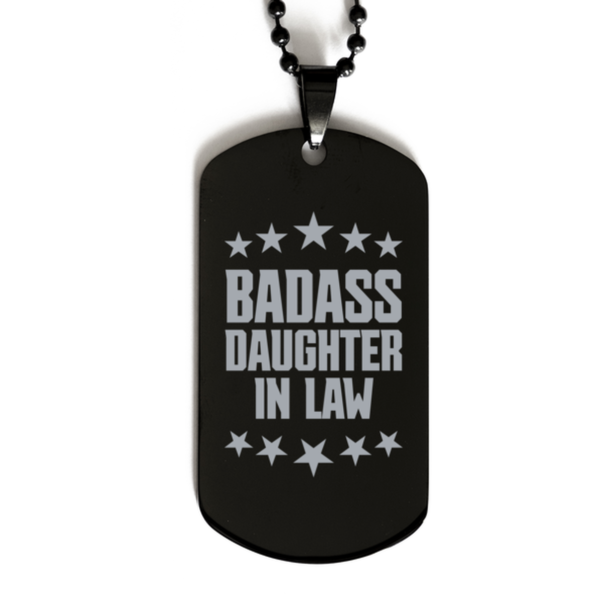 Daughter in law Black Dog Tag, Badass Daughter in law, Funny Family Gifts  Necklace For Daughter in law From Mother Father In Law
