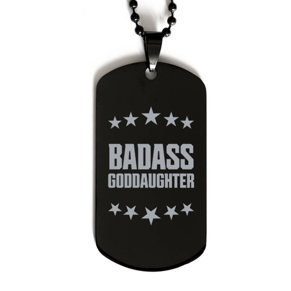 Goddaughter Black Dog Tag, Badass Goddaughter, Funny Family Gifts  Necklace For Goddaughter From Godparent