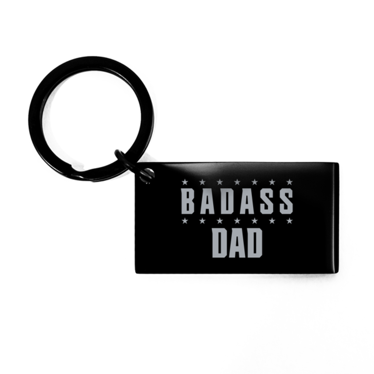 Dad Black Keychain, Badass Dad, Funny Family Gifts  Keyring For Dad From Son Daughter