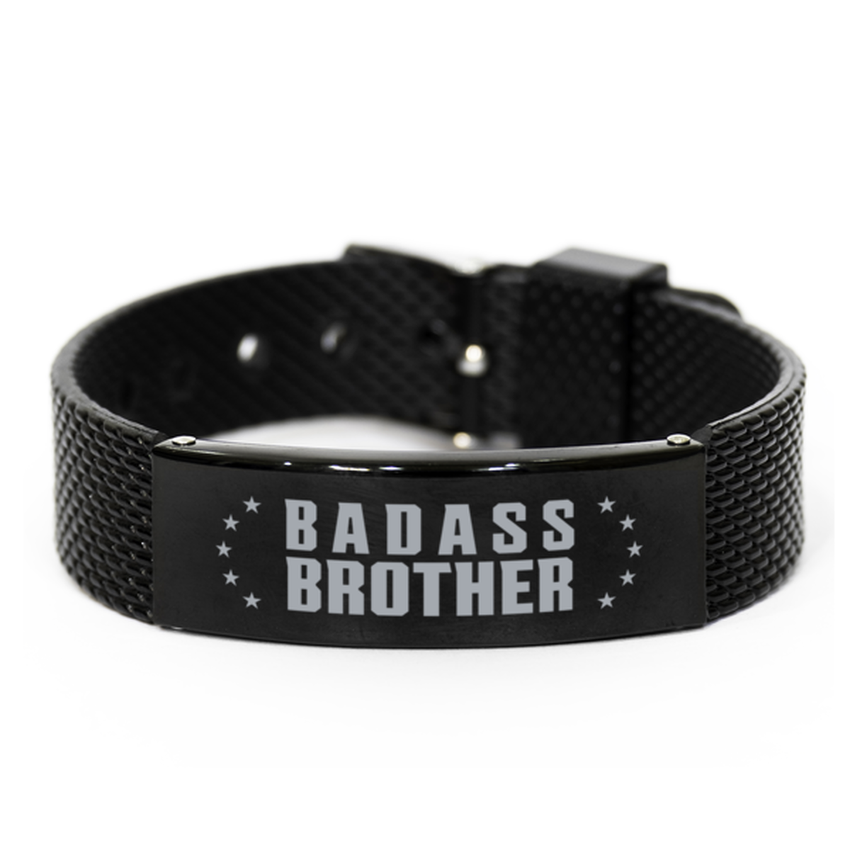 Brother Black Shark Mesh Bracelet, Badass Brother, Funny Family Gifts For Brother From Brother Sister