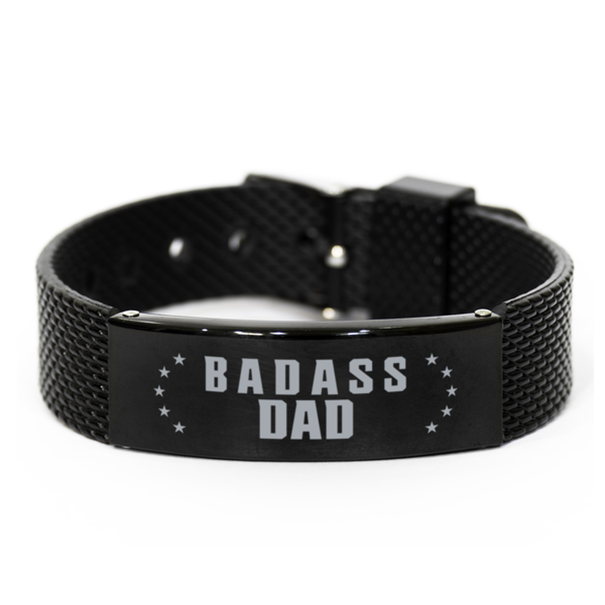 Dad Black Shark Mesh Bracelet, Badass Dad, Funny Family Gifts For Dad From Son Daughter