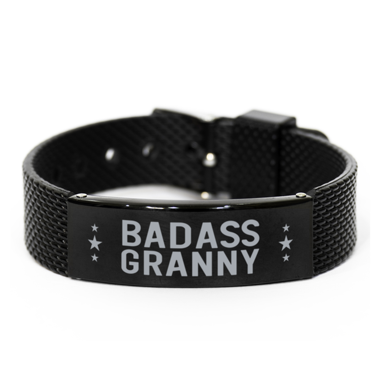 Granny Black Shark Mesh Bracelet, Badass Granny, Funny Family Gifts For Granny From Granddaughter Grandson