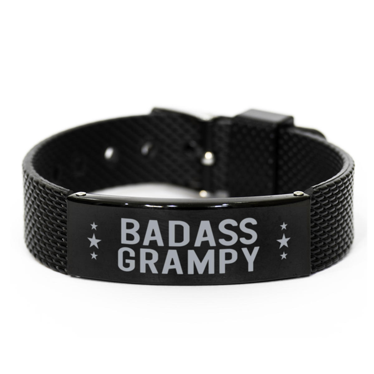 Grampy Black Shark Mesh Bracelet, Badass Grampy, Funny Family Gifts For Grampy From Granddaughter Grandson