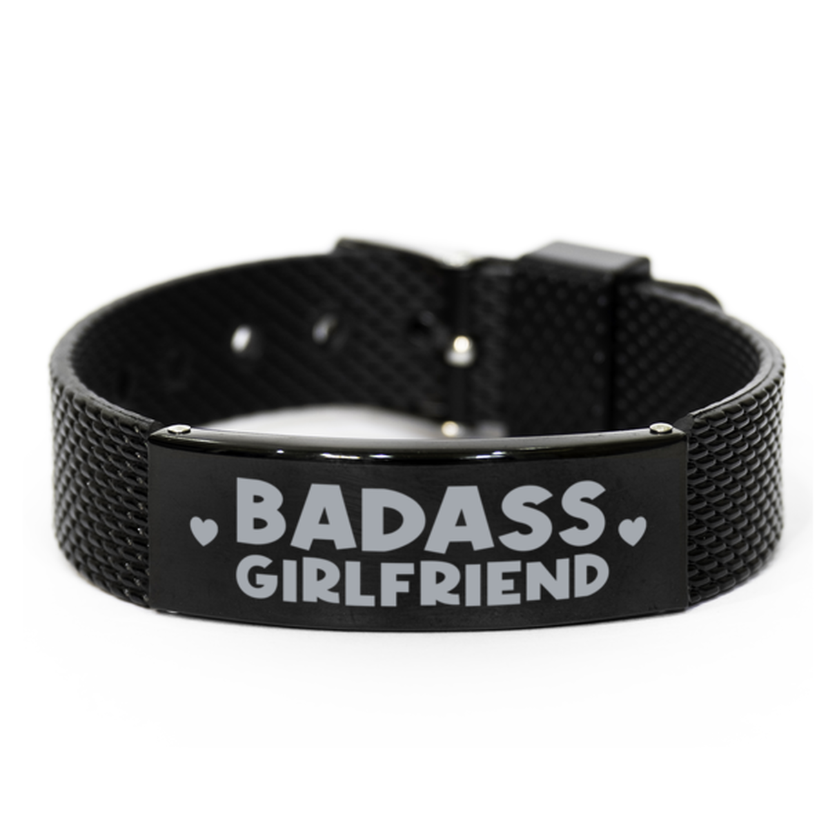 Girlfriend Black Shark Mesh Bracelet, Badass Girlfriend, Funny Family Gifts For Girlfriend From Boyfriend