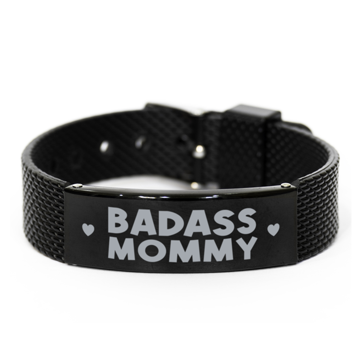 Mommy Black Shark Mesh Bracelet, Badass Mommy, Funny Family Gifts For Mommy From Son Daughter