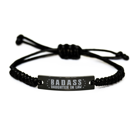Daughter in law Rope Bracelet, Badass Daughter in law, Funny Family Gifts For Daughter in law From Mother Father In Law
