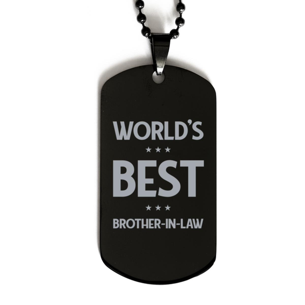 Worlds Best Brother-in-law Gifts, Funny Black Engraved Dog Tag For Brother-in-law, Birthday Presents For Men