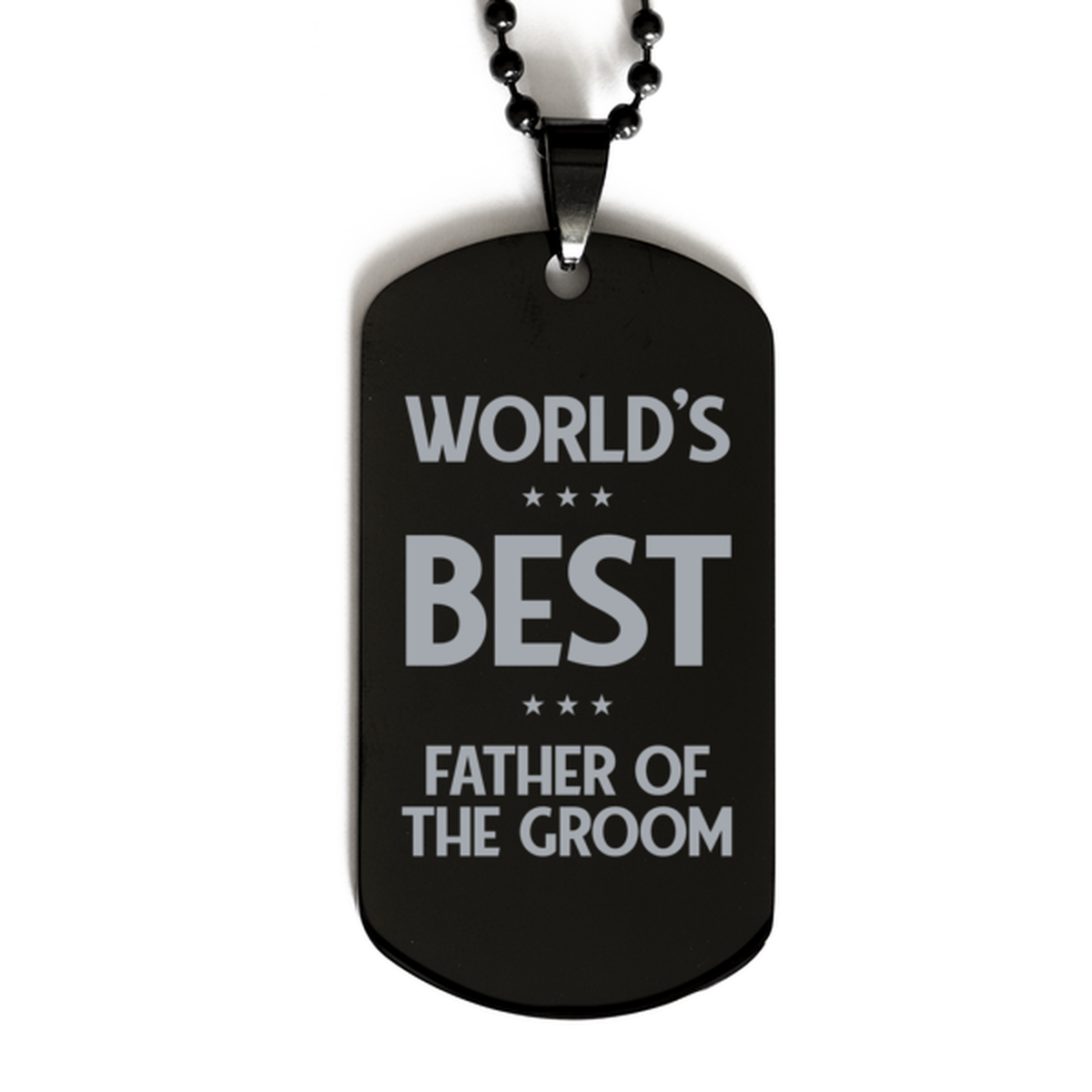 Worlds Best Father of the groom Gifts, Funny Black Engraved Dog Tag For Father of the groom, Birthday Presents For Men