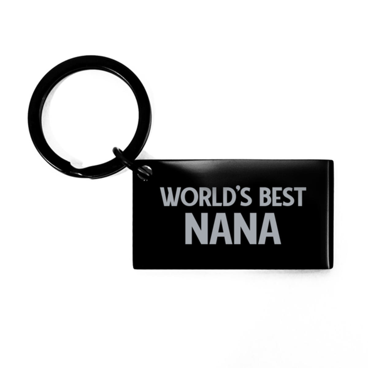 Worlds Best Nana Gifts, Funny Black Engraved Keychain For Nana, Birthday Presents For Women