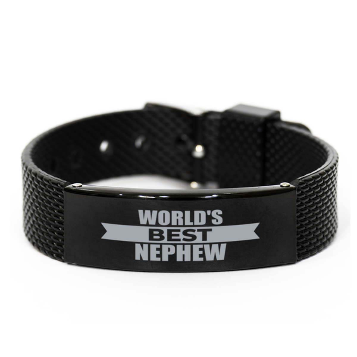 World's Best Nephew Gifts, Gag Engraved Bracelet For Nephew, Best Family Gifts For Men Women