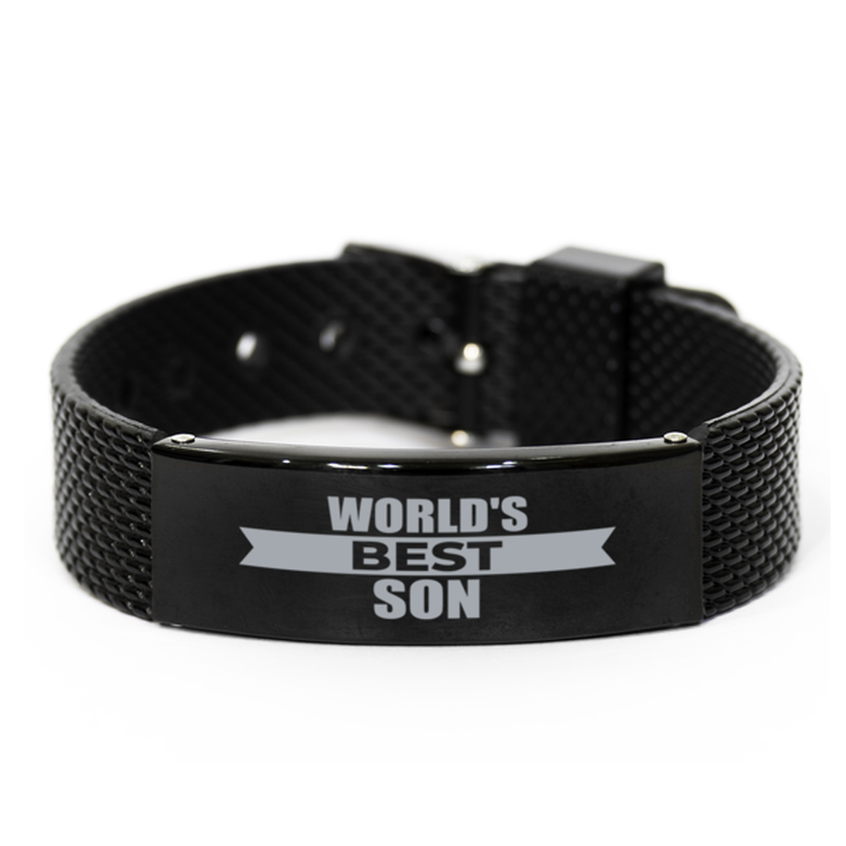 World's Best Son Gifts, Gag Engraved Bracelet For Son, Best Family Gifts For Men