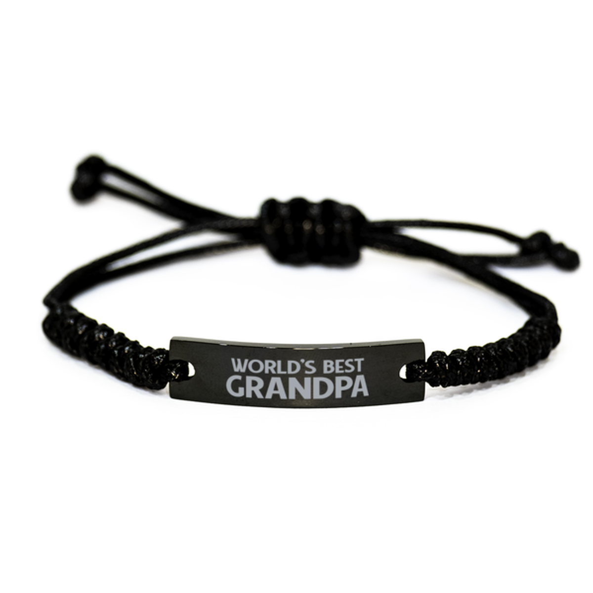 World's Best Grandpa Gifts, Funny Engraved Rope Bracelet For Grandpa, Birthday Family Gifts For Men