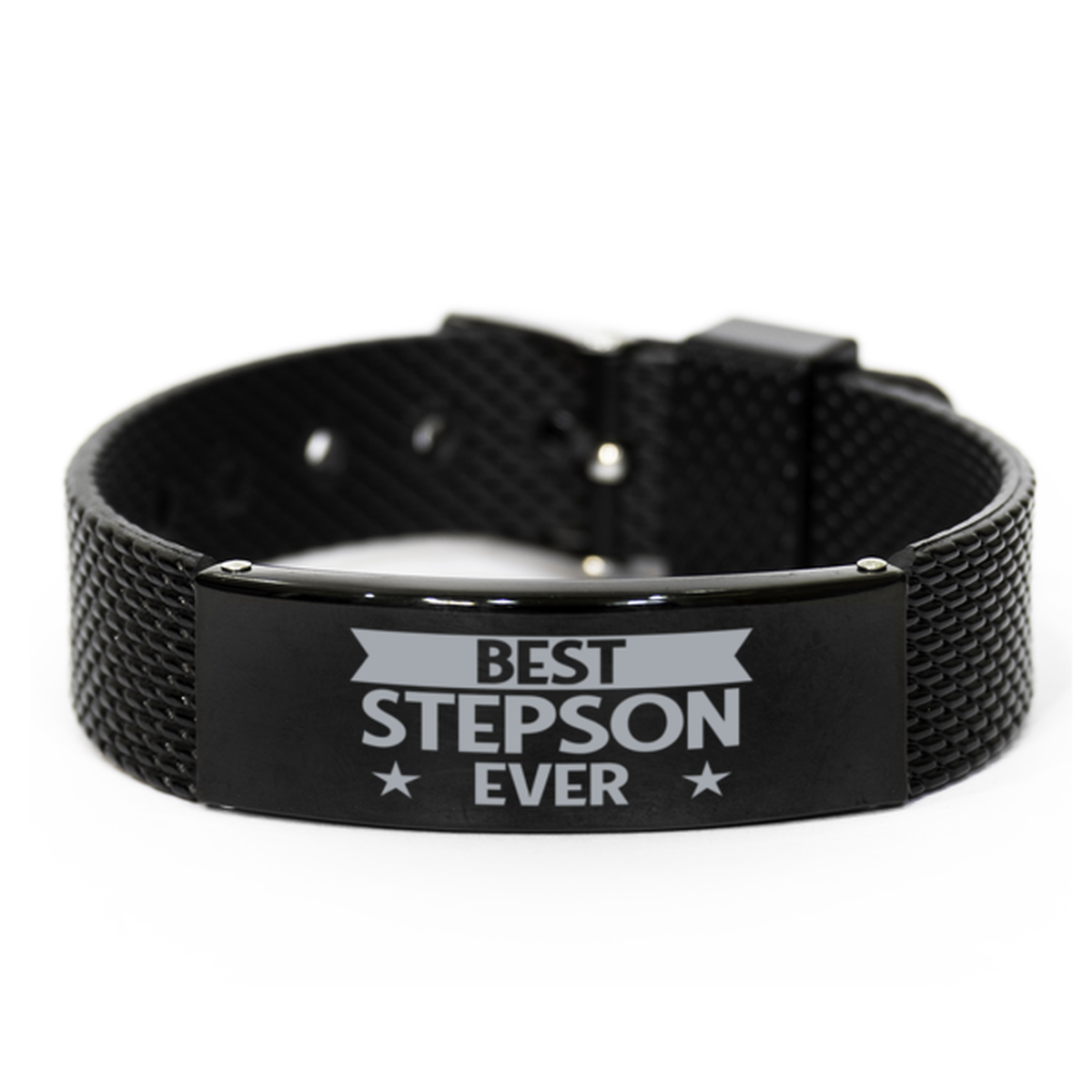 Best Stepson Ever Stepson Gifts, Gag Engraved Bracelet For Stepson, Best Family Gifts For Men