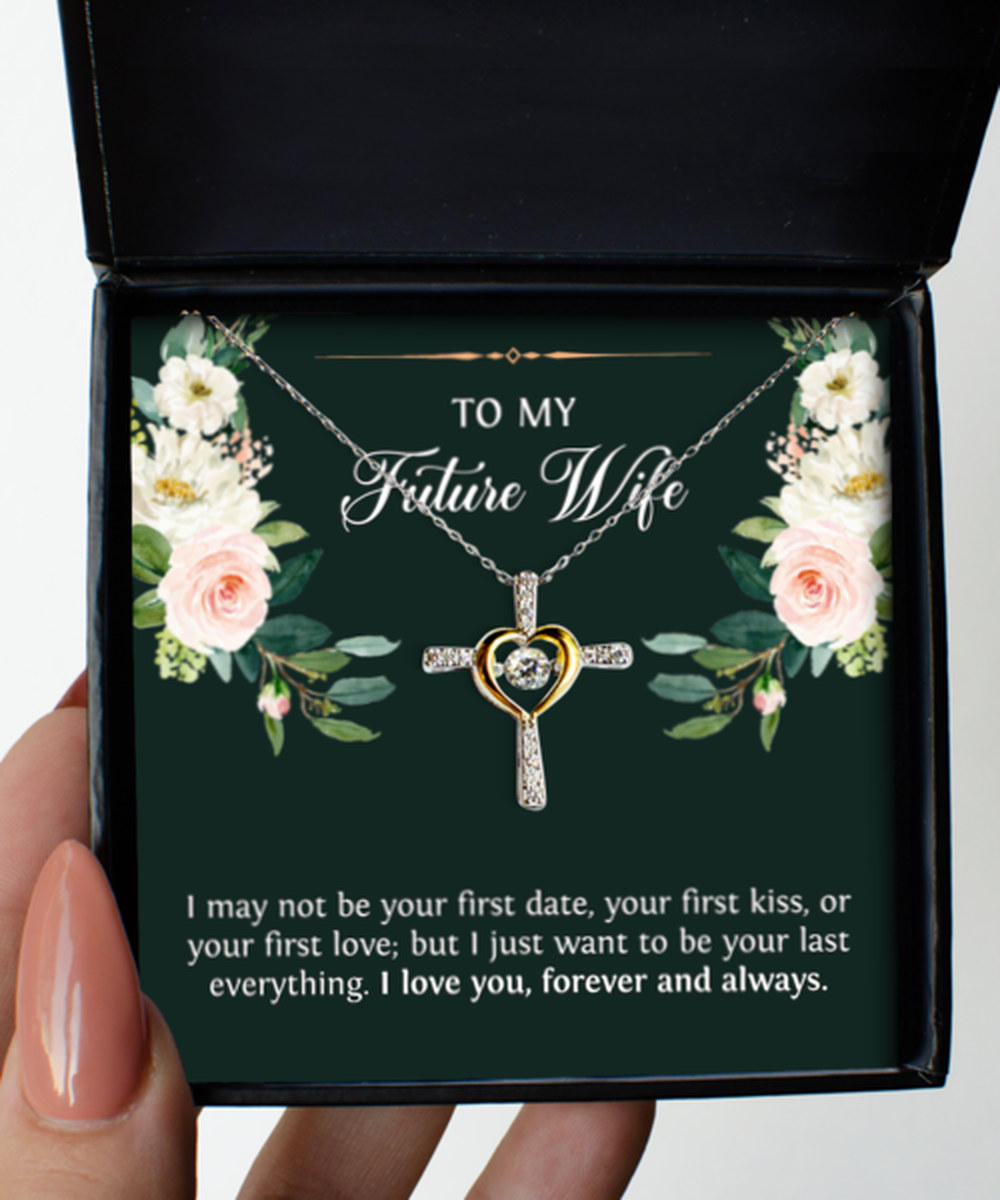 Wedding Bride Gifts from Groom, To My Future Wife, Cross Dancing Necklace, Engagement Jewelry For Wife