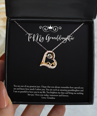 Load image into Gallery viewer, To My Granddaughter Gifts, You Brighten My Days, Love Dancing Necklace For Women, Birthday Jewelry Gifts From Grandma
