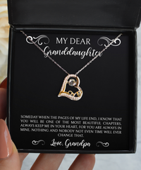 Load image into Gallery viewer, To My Granddaughter Gifts, Beautiful Chapter, Love Dancing Necklace For Women, Birthday Jewelry Gifts From Grandpa
