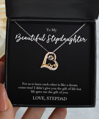 Load image into Gallery viewer, To My Stepdaughter Gifts, Dream Come True, Love Dancing Necklace For Women, Birthday Jewelry Gifts From Stepdad
