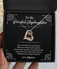 Load image into Gallery viewer, To My Stepdaughter Gifts, Thank You For Being In My Life, Love Dancing Necklace For Women, Birthday Jewelry Gifts From Stepmom
